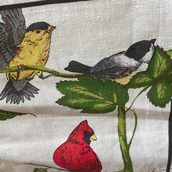 Vtg Case IH Cloth Calendar 1987 Spring Birds Finch Cardinal Blue Jay Wren - Picture 4 of 6